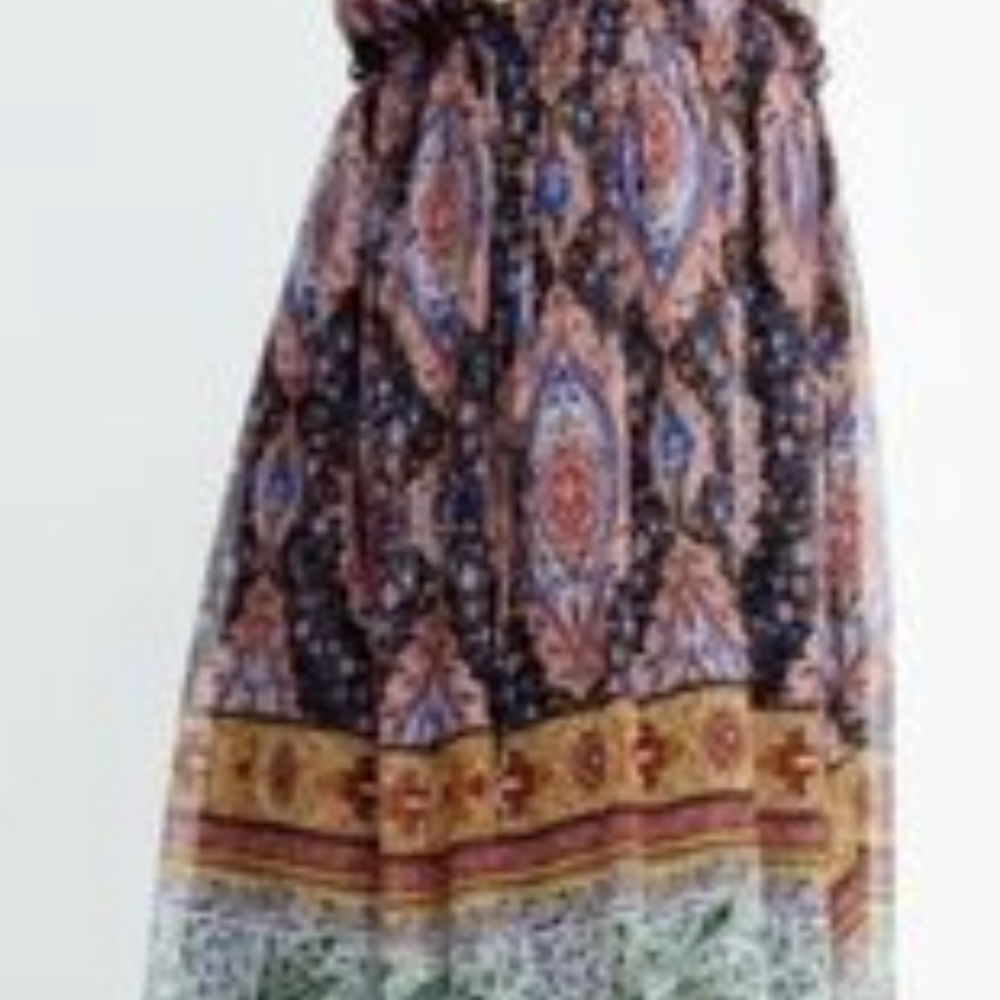 Zara Vibrant Patterned Maxi Dress - Picture 7 of 7